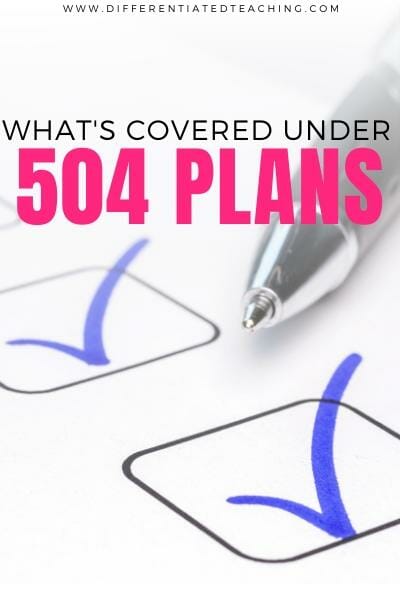 accommodations under a 504 plan