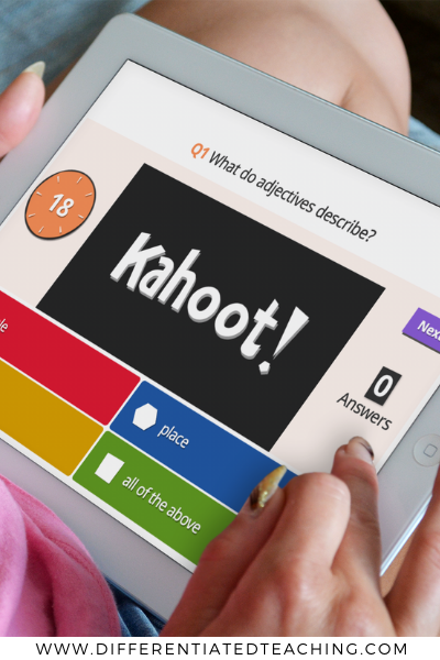 Kahoot interactive language arts games